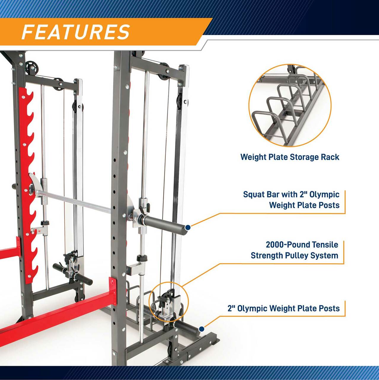 Smith Machine Marcy Pro Home Gym SM 4903 - Imagen 5