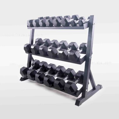 Juego de pesas 5 -30lb + Rack 3 niveles + Mat