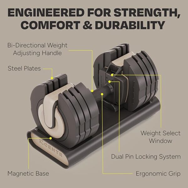 Mancuerna ajustables 50 lb Centr Inspire - Imagen 2